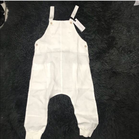 1+ In The Family Barcelona Linen Jumpsuit Romper Designer Spanish Unisex Baby - Picture 2 of 6